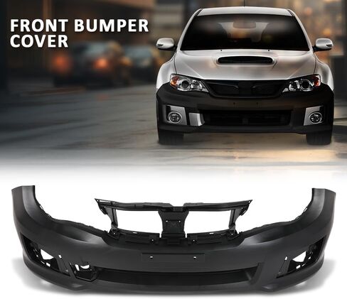 غطاء المصد الأمامي من ALLGOOD مصنوع من مادة PP باللون الأسود متوافق مع Subaru Impreza (الطراز الفرعي: WRX، WRX Limited، WRX Premium، WRX STI، WRX STI Limited) 2011-2014 57704FG113، SU1000167 in Kuwait