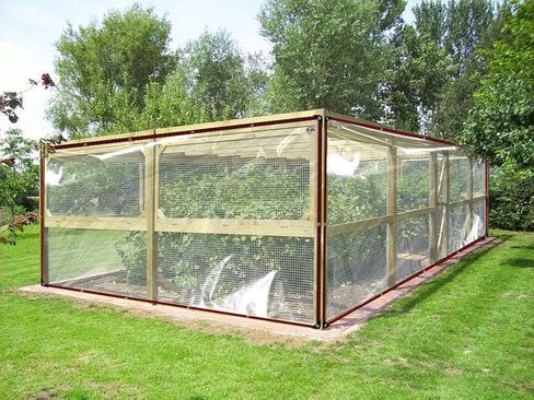 قماش القنب الشفاف مقاس 4 × 6 أقدام - فينيل مقاوم للماء عالي التحمل مع حلقات معززة - غطاء شفاف لسياج الفناء، والدفيئة، وقنينة الدجاج، وحماية الشتاء in Kuwait