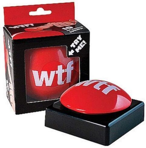 Funny WTF What The F%k Red Slam Button - Joke Gag Gift Prank Novelty with 10 Sound in Kuwait