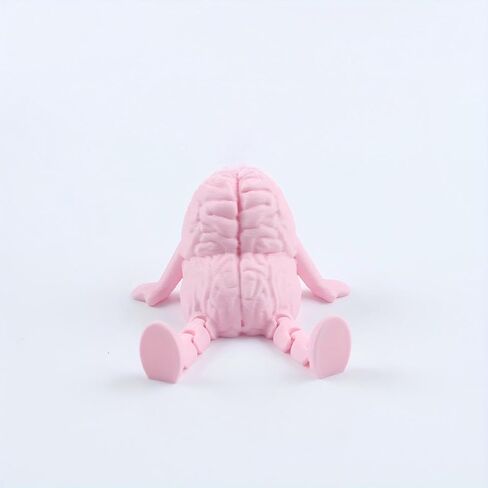 1pc Funny Desk Decor - Pink Brain-Shaped Plastic Novelty, Quirky Brain Companion Gift for Friends, Office Pranks & Parties, Outdoor Brains Model Statue in Kuwait