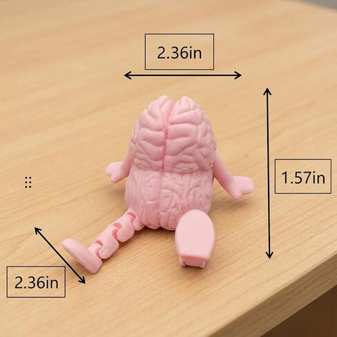 1pc Funny Desk Decor - Pink Brain-Shaped Plastic Novelty, Quirky Brain Companion Gift for Friends, Office Pranks & Parties, Outdoor Brains Model Statue in Kuwait