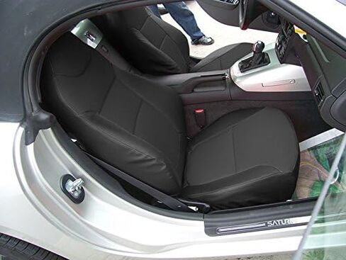 Iggee Saturn Sky 2007-2010 Black Artificial Leather Custom Made Original fit Front seat Covers in Kuwait