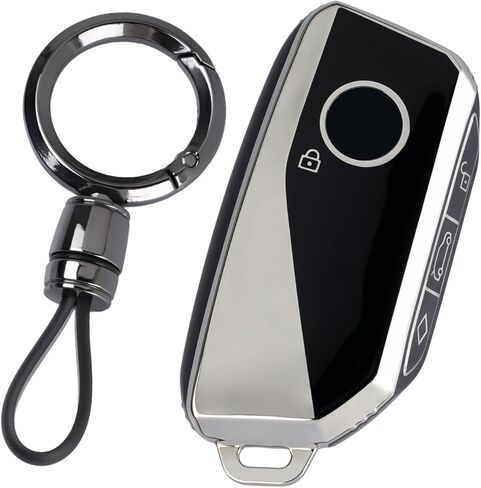 WJS Key Fob Cover, Car Key Case Shell Protector Compatible with 2023 2024 2025 2026 BMW 5/7 Series IX I5 I7 X5 X6 X7 M60 2 3 X1 X3 XM 735i 740i 760i (Black) in Saudi Arabia