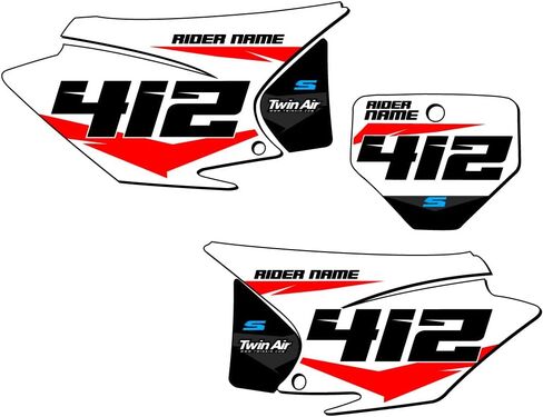 2003-2007 CRF 150 F SG64 Custom MX Number Plates Senge Graphics Kit Compatible with Honda in Kuwait