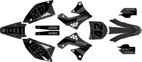 مجموعة رسومات لـ Kawasaki KX250F (2009-2012) Team Series Teal-shift 16 Mil - مجموعة ملصقات رسومات السباق المخصصة للدراجة الترابية، بدون بلاستيك in Kuwait
