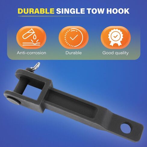 2 Pack A20-6014 Single Tow Hook Heavy Duty Tow Hook Compatible with Peterbilt/for Kenworth with Pull Pin （A65-6008） and Frame Pin （A65-6007） Semi Trucks Hitch-Front Tow Fits for T170 T270 384 386 in Kuwait