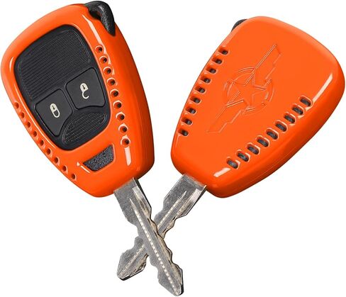 غطاء حماية من Jimen Key Fob مناسب لسيارة Jeep Wrangler JK JKU 2007-2018، مناسب لسيارة Jeep Compass 2008-2016، مناسب لسيارة Jeep Patriot 2011-2016 (برتقالي)، Jimen013WCPKF in Kuwait