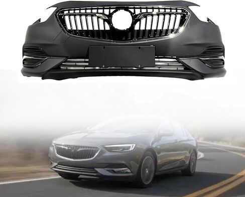 Front Bumper Cover Set with Upper & Lower Grille Compatible with 2018-2020 Buick Regal,Unpainted Plastic in Kuwait