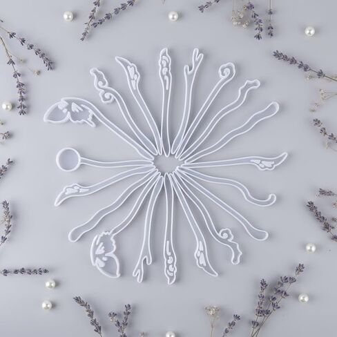 5 Pcs White Silicone Resin Hairpins Molds Hair Stick Kit for Jewelry Crafts Making Jewelry Resin Casting Molds,Jewelry Casting Supplies in Saudi Arabia