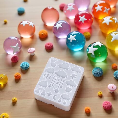 Resin Keychain Mold Mushroom Cloud Earrings Molds DIY Epoxy Resin Casting Molds with Hole for DIY Pendant Jewelry Making Casting Supplies in Kuwait