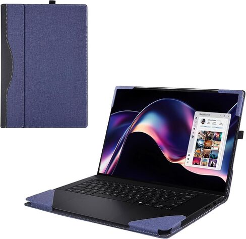 Laptop Cover Case Only for Dell XPS 14 Laptop 2026 (DA14260) 14" [not Compatible with Any Other Model] PU Leather Detachable Notebook Sleeve Computer Bag Protective (Black) in Kuwait