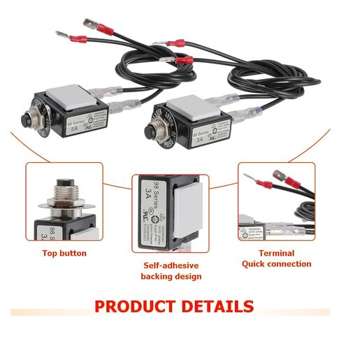 (4pcs) 3 amp*2 &5 amp*2 resettable Fuse Tester - Relay Tester for Circuit Breaker, ecm Motor Tester HVAC, 32v dc & 125/250v ac - navac HVAC Tools in Saudi Arabia