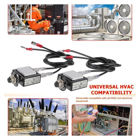 (4pcs) 3 amp*2 &5 amp*2 resettable Fuse Tester - Relay Tester for Circuit Breaker, ecm Motor Tester HVAC, 32v dc & 125/250v ac - navac HVAC Tools in Saudi Arabia