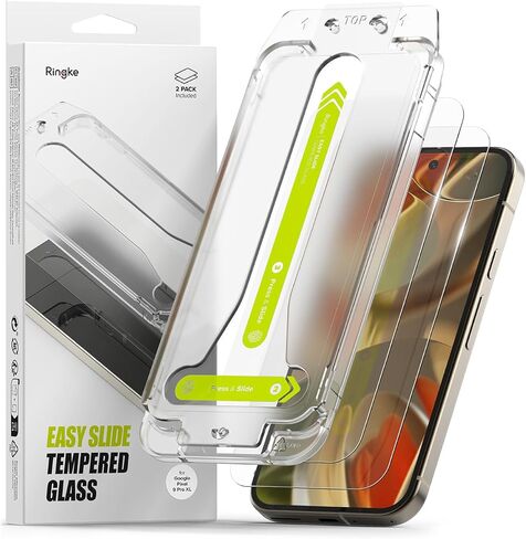 Ringke Easy Slide Tempered Glass [Super Easy to Install] Compatible with Google Pixel 9 Pro XL Screen Protector, Case Friendly Shatterproof Premium 9H Hardness - 2 Pack in Saudi Arabia