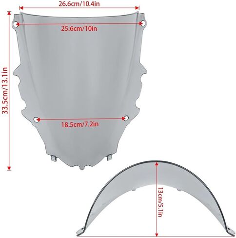 Motorcycle Front Windscreen For YZF R3 YZFR3 2019-2026 For R25 25 26 Sport Windshield Spoiler WindScreen Visor Wind Deflector Double Bubble Screen in Kuwait