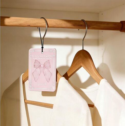 4Pcs Pink Christian Car Air Freshener,Pink Bow Religious Cross Hanging Fragrance Car Rearview Mirror Pendant for Car Closet Books Car Accessories Mirror Decor for Women in Saudi Arabia