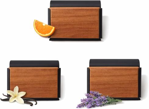 Car Air Freshener-The Original Wood Air Freshener for Visor Clip - Long Lasting Car Odor Eliminator and Scent Diffuser for Cabin, for Car interier or Rooms freshener 1 Metal Clips-Variety 3 Pack in Kuwait