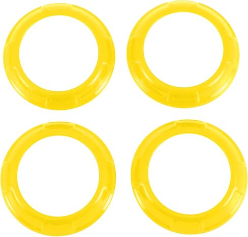 4 Pcs AC Vent Dashboard Decoration Rings for Jeep Wrangler JK JKU 2011-2017 Air Conditioner Air Outlet Vent Cover Ring ABS Yellow in Kuwait