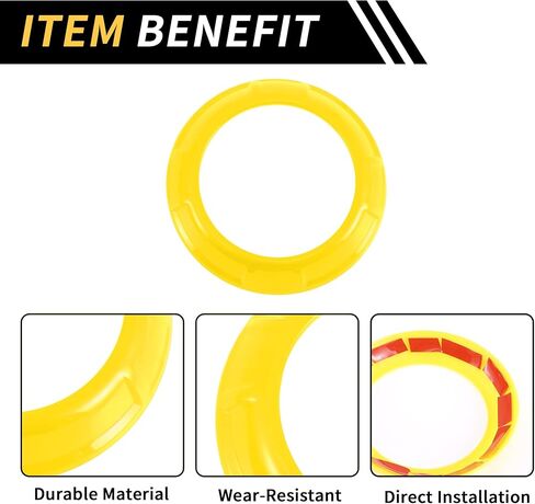 4 Pcs AC Vent Dashboard Decoration Rings for Jeep Wrangler JK JKU 2011-2017 Air Conditioner Air Outlet Vent Cover Ring ABS Yellow in Kuwait