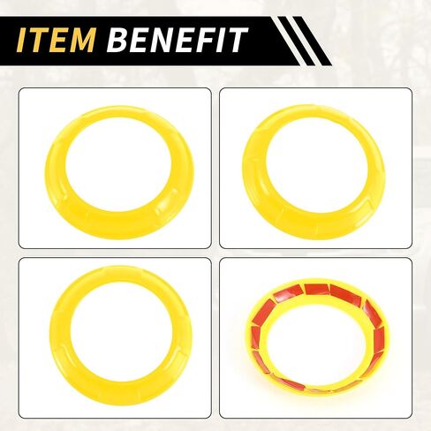4 Pcs AC Vent Dashboard Decoration Rings for Jeep Wrangler JK JKU 2011-2017 Air Conditioner Air Outlet Vent Cover Ring ABS Yellow in Kuwait