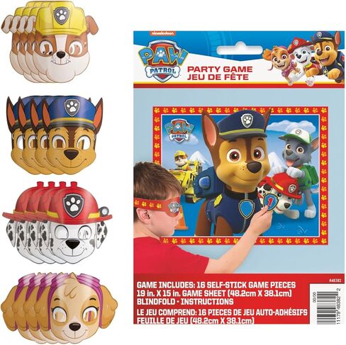 Paw Patrol Party Supplies Bundle - Unbeatable Value! Includes 1 Game Pack & 16 Masks, Perfect for Kids' Birthdays! Official Licensed Product for Ultimate Fun! in Saudi Arabia