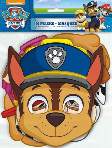 Paw Patrol Party Supplies Bundle - Unbeatable Value! Includes 1 Game Pack & 16 Masks, Perfect for Kids' Birthdays! Official Licensed Product for Ultimate Fun! in Saudi Arabia
