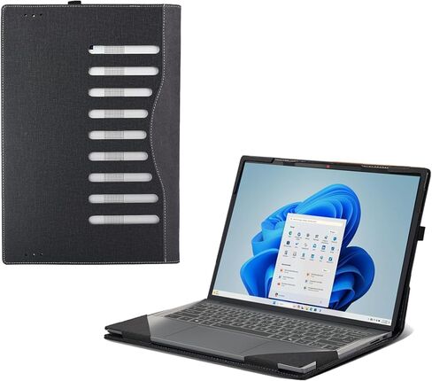 Laptop Case for Lenovo IdeaPad Slim 5 14AGP11 | 14IMH10 14IAH10 14ARP10 14AKP10 14AHP10 14IRH10 14IRH10R |Slim 5a 5i 14" 2-in-1 PU Leather Protective Laptop Bag Detachable Shell (Dark Grey) in Kuwait