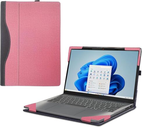 Laptop Case for Lenovo IdeaPad Slim 5 14AGP11 | 14IMH10 14IAH10 14ARP10 14AKP10 14AHP10 14IRH10 14IRH10R |Slim 5a 5i 14" 2-in-1 PU Leather Protective Laptop Bag Detachable Shell (Dark Grey) in Kuwait