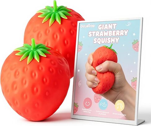Giant Strawberry Squishy Big Strawberry Squishies Fruit Stress Ball Toys Large Slow Rise Squeeze Huge Rebound Cute Rising Strawberries Model Simulation Fidget Toys Party Favor (Small 3.15in 1pcs) in Saudi Arabia