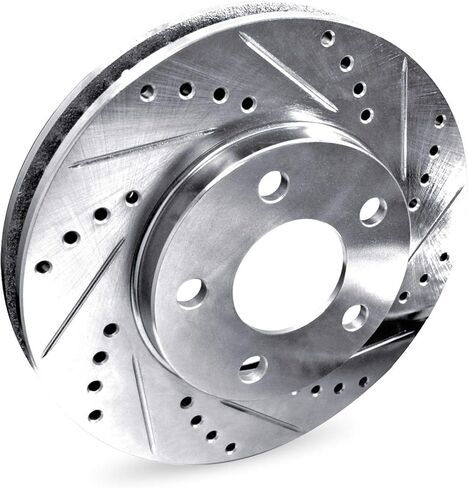 R1 Concepts Front and Rear Brake Kit Fits 2008-2010 BMW 135i| Ceramic Pads, Drilled Slotted Rotors| Hardware, Sensor Wire| 13.3" Front & 12.8" Rear in Kuwait