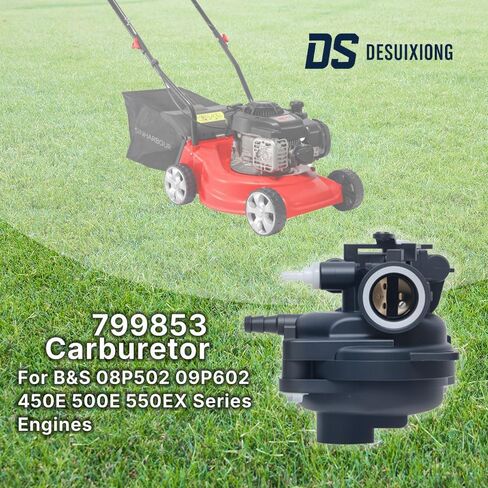799583 Carburetor Replacement for Briggs & Stratton 300E 450E 500E 550EX 575e 600e 09P602 08P502 8P502 140cc 125cc Lawn Mower Engines, Replaces OE# 593261, 799583, 591160, 591979, 595656, 84001982 in Saudi Arabia