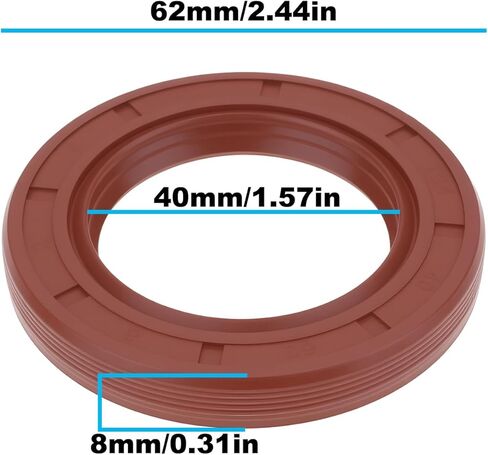 Lawnmowers Engines Bottom Crank Seal 62 * 40 * 8mm Fluororubber 92049-7026 Compatible with KAWASAKI FX751V FX801V FX850V 9C21 in Saudi Arabia