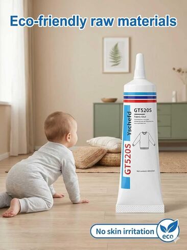 Fabric Glue, Permanent Super-Strength Repair Adhesive: Waterproof, high-Strength, Transparent, Suitable for Repairing Clothing, Denim, Leather, Polyester, Various Fabrics, and applying Patches（2oz） in Saudi Arabia
