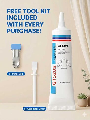Fabric Glue, Permanent Super-Strength Repair Adhesive: Waterproof, high-Strength, Transparent, Suitable for Repairing Clothing, Denim, Leather, Polyester, Various Fabrics, and applying Patches（2oz） in Saudi Arabia