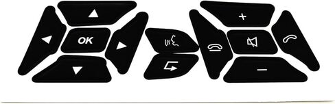 AtticZone Steering Wheel Button Repair Sticker Kit Button Decals Compatible with Benz C-Class W204 E-Class W212 W207 CLS C218 GLK X204 SLK R172 2011-2016 Interior Button Restore 2 Pcs in Saudi Arabia