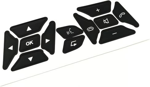 AtticZone Steering Wheel Button Repair Sticker Kit Button Decals Compatible with Benz C-Class W204 E-Class W212 W207 CLS C218 GLK X204 SLK R172 2011-2016 Interior Button Restore 2 Pcs in Saudi Arabia