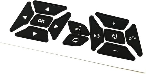 AtticZone Steering Wheel Button Repair Sticker Kit Button Decals Compatible with Benz C-Class W204 E-Class W212 W207 CLS C218 GLK X204 SLK R172 2011-2016 Interior Button Restore 2 Pcs in Saudi Arabia
