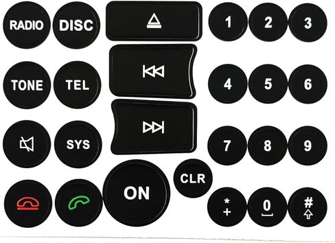 AtticZone Steering Wheel Button Repair Sticker Kit Button Decals Compatible with Benz C-Class W204 E-Class W212 W207 CLS C218 GLK X204 SLK R172 2011-2016 Interior Button Restore 2 Pcs in Saudi Arabia