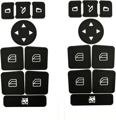 AtticZone Steering Wheel Button Repair Sticker Kit Button Decals Compatible with Benz C-Class W204 E-Class W212 W207 CLS C218 GLK X204 SLK R172 2011-2016 Interior Button Restore 2 Pcs in Saudi Arabia