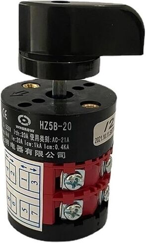 3 Position HZ5B-20/2 Combination Changeover Rotary Cam Switch 20A Two Poles 8 Terminals Silver Contact in Saudi Arabia