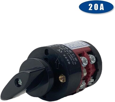 3 Position HZ5B-20/2 Combination Changeover Rotary Cam Switch 20A Two Poles 8 Terminals Silver Contact in Saudi Arabia