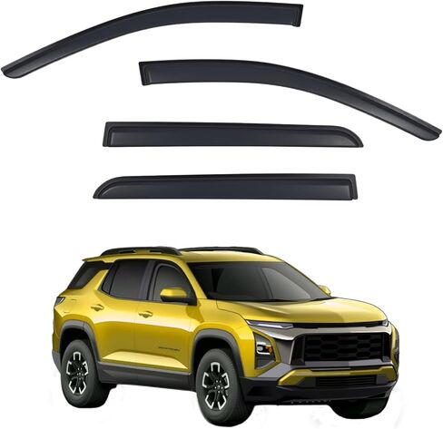 Window Visors Rain Guards Compatible with Equinox (Excludes Equinox EV) 2025 2026, Out-Channel Side Window Wind Deflectors Vent Shades Accessories, Dark Smoke 4 Pcs in Saudi Arabia