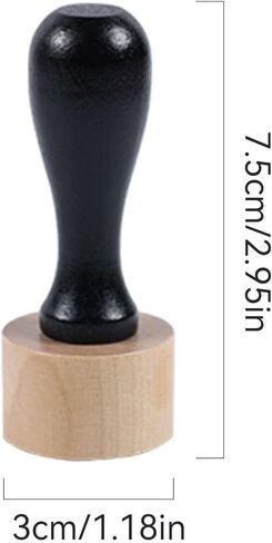 1 Pack Custom Logo Stamp - Rubber Business Stamp with Handle, Round Design （Without a Seal） in Kuwait