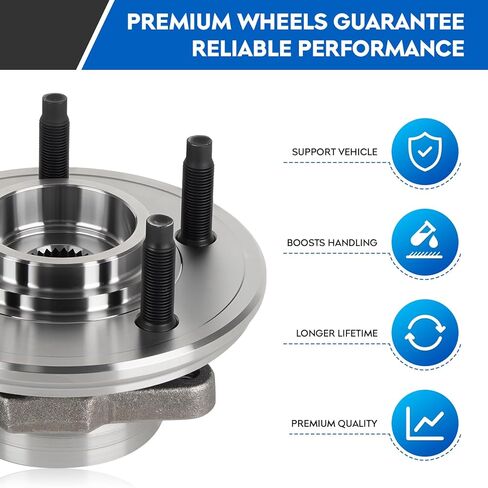 ILONPA 515050 Front Wheel Bearing & Hub Assembly for 2002-2005 Ford Explorer/for 2003-2005 Lincoln Aviator/for 2002-2005 Mercury Mountaineer, 5 Lugs w/ABS Hubs Assemblies 2003 2004, 2PCS in Kuwait