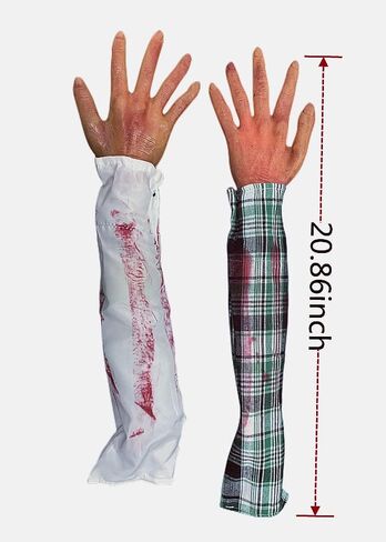 Halloween Blood Hands Decoration Haunted House Scary Fake Broken Severed Hand Body Prank Party Prop in Saudi Arabia