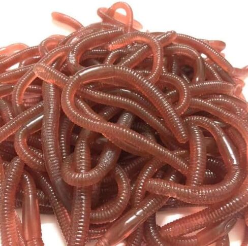 30 Pcs 7.1inch Fake Earthworm Soft Stretchy Rubber Earthworm Lifelike Worm for Halloween Pranks, April Fools Tricks, Party Decorations, Photography Props in Saudi Arabia