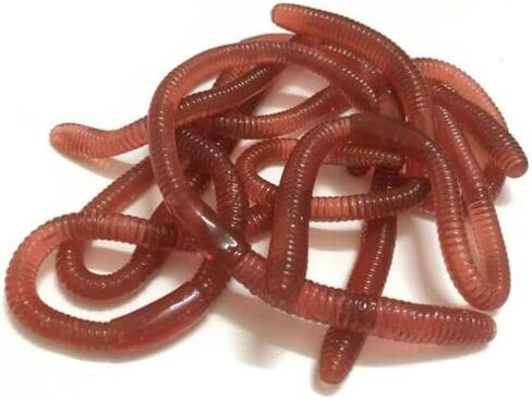 30 Pcs 7.1inch Fake Earthworm Soft Stretchy Rubber Earthworm Lifelike Worm for Halloween Pranks, April Fools Tricks, Party Decorations, Photography Props in Saudi Arabia