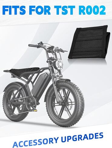 Seat Cover for TST Electric Bike for Adults,Non-Slip PVC Cushion Cover for Ebike E Bike Bicycles E-Bikes TST R002 R002S-Black in Kuwait