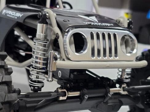 H-TECH RC CNC Aluminum Metal Grille Compatible for Vanquish H10 Optic 1/10 Accessories (Raw) (Raw) in Saudi Arabia