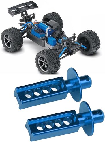Dilwe 2Pcs RC Car Body Post, Aluminum RC Car Shell Holder Mounts RC Upgrade Parts Accessories, RC Body Mounts for Traxxas Mini E Revo Slash 1:16 3 Colors (Blue) in Saudi Arabia